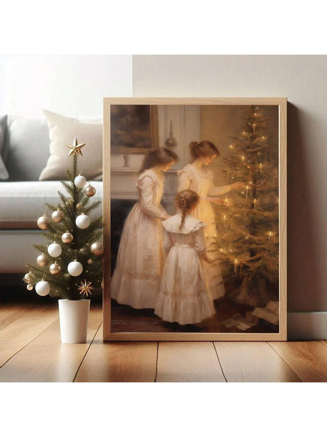 Add a touch of nostalgic charm to your holiday space with this Vintage Christmas Canvas Art. Featuring an adorable little girl and a festive tree, this rustic piece brings warmth and whimsy to any home or office. Perfect for spreading holiday cheer with a playful, old-time feel that invites smiles and seasonal joy.