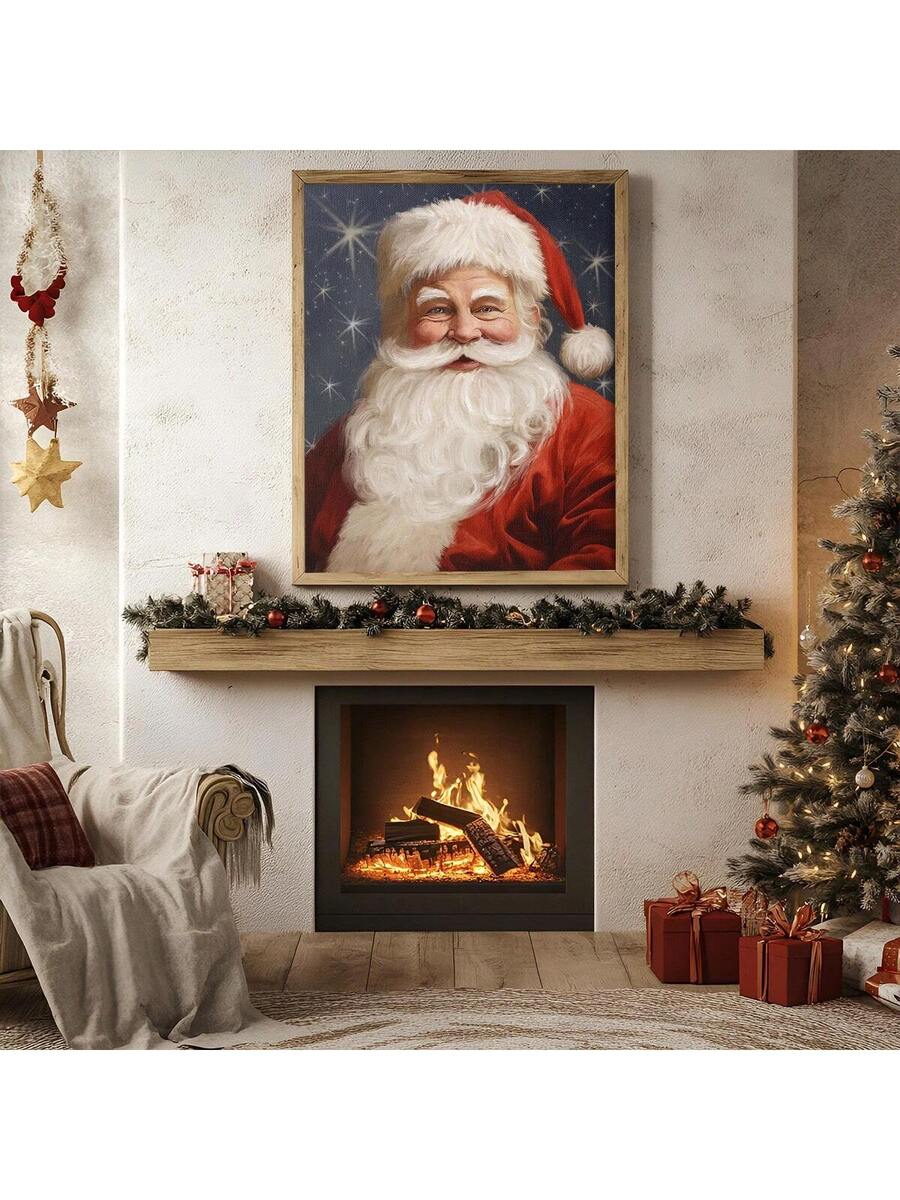 Bring the magic of a cozy winter wonderland into your home with this Vintage Christmas Canvas Wall Art. Its frameless design adds a subtle charm while creating a warm and inviting festive vibe. Perfect for spreading holiday cheer, this piece effortlessly blends nostalgic holiday spirit with stylish decor, turning any room into a joyful celebration spot. Let your walls sparkle with festive cheer and warm winter aesthetics!