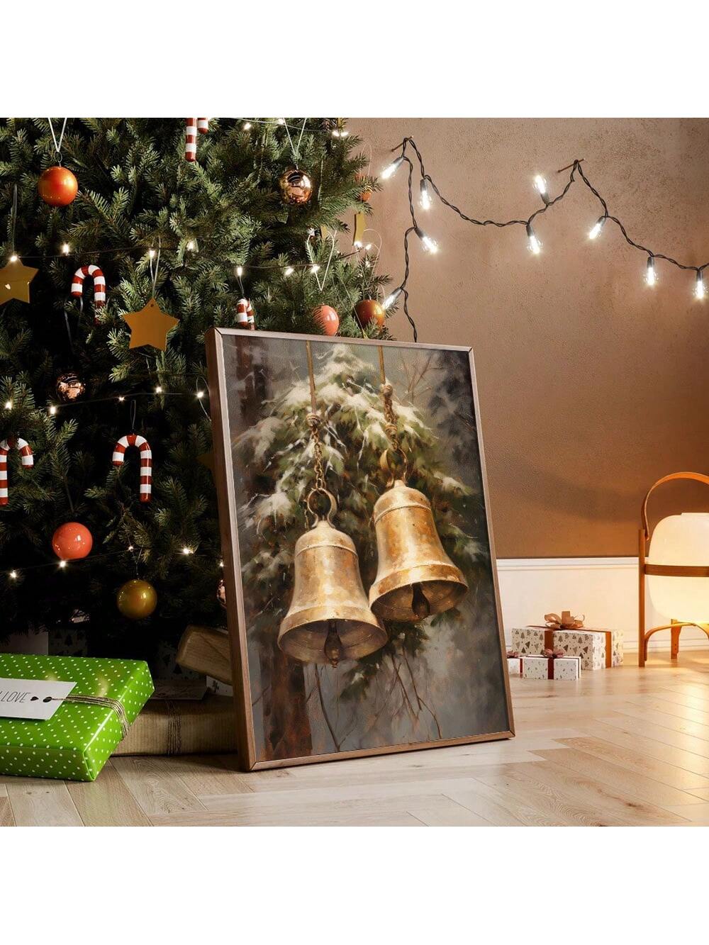 Bring a merry jingle to your walls with this Vintage Christmas Jingle Bells Wall Art. Perfect for adding rustic charm to your home, dorm, or any cozy spot, it instantly spreads holiday cheer. Let the timeless bells ring in festive vibes while making your space feel warm and welcoming all season long.
