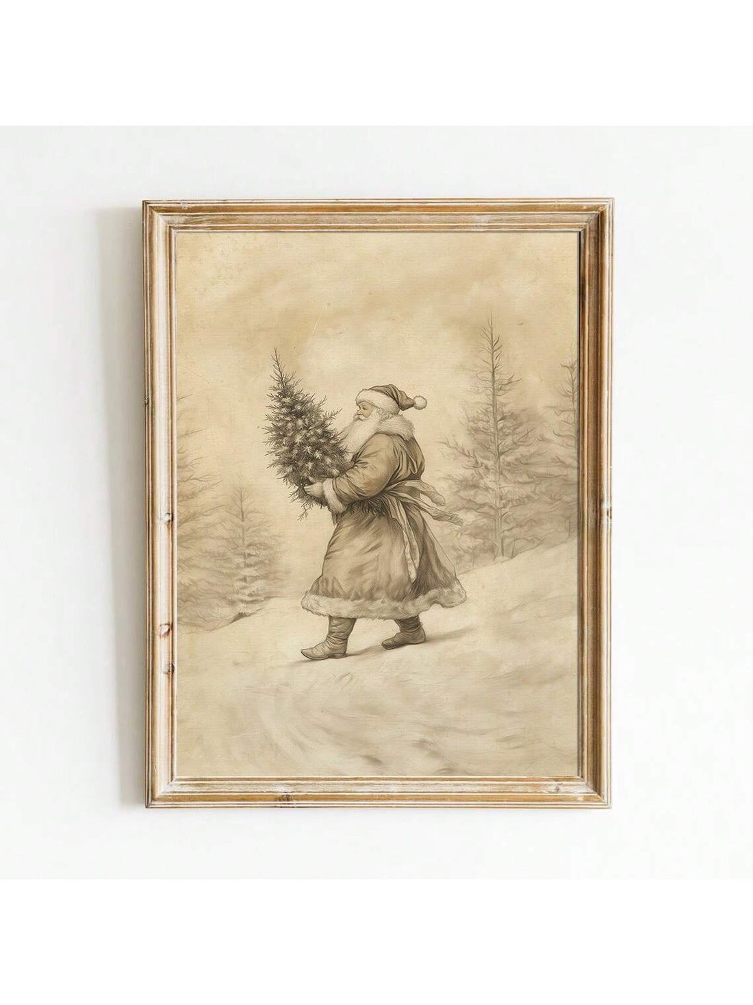 Add a touch of nostalgic charm to your holiday decorations with this Vintage Christmas Santa Claus Poster. Featuring a minimalist design, this unframed canvas art brings festive cheer to any room without overwhelming your space. Perfect for creating a cozy, joyful atmosphere, it’s an easy way to celebrate the season with classic Santa magic.