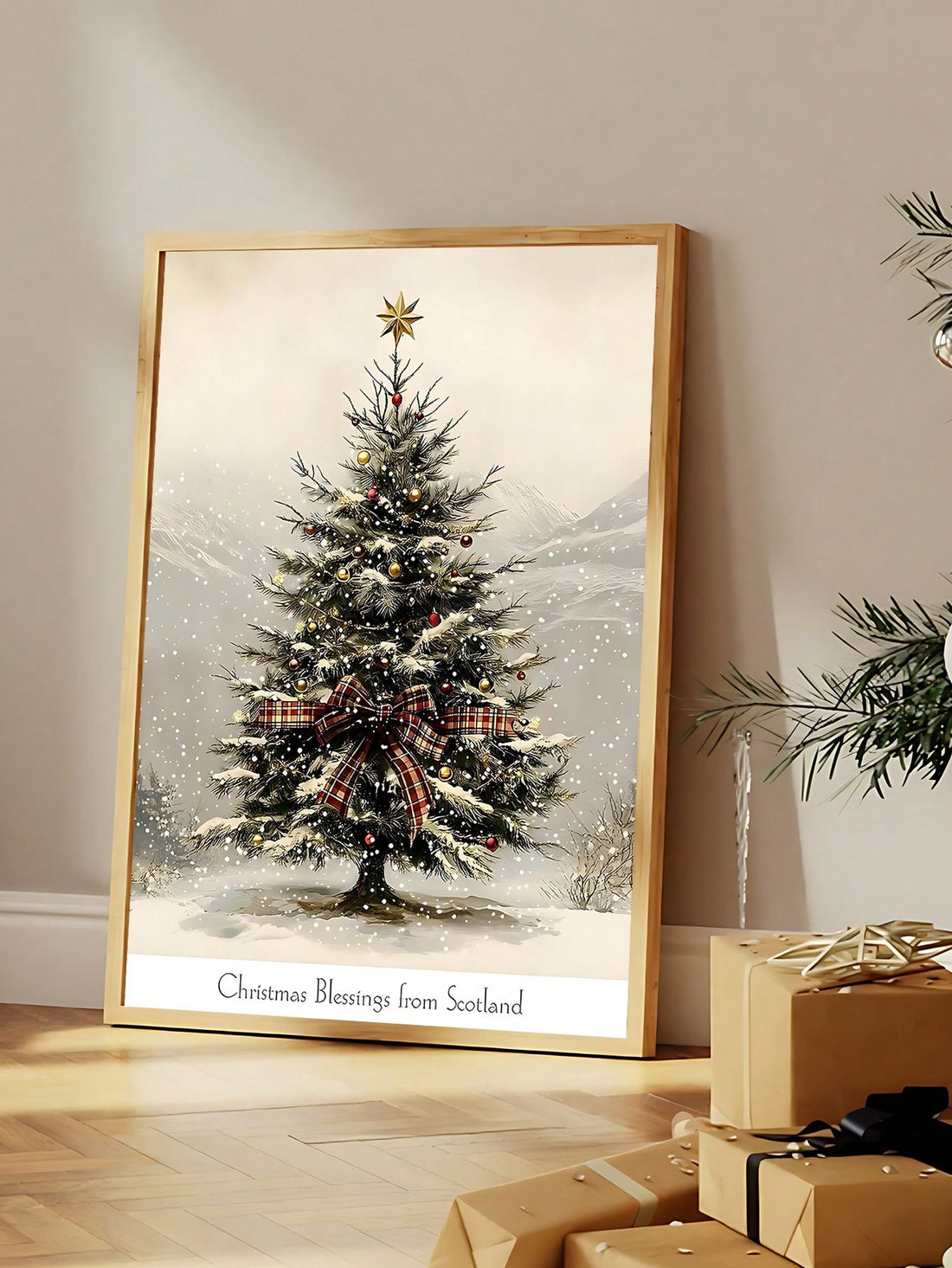 Bring festive charm to any room with this delightful vintage-inspired Christmas tree canvas art. Featuring botanical details and rustic aesthetics, it's the perfect blend of holiday spirit and timeless elegance. Whether adorning your living room, bedroom, or office space, this piece adds warmth and character without overwhelming your décor. Ideal for those who love classic holiday vibes with a natural, earthy twist. A conversation starter that celebrates the season in style!