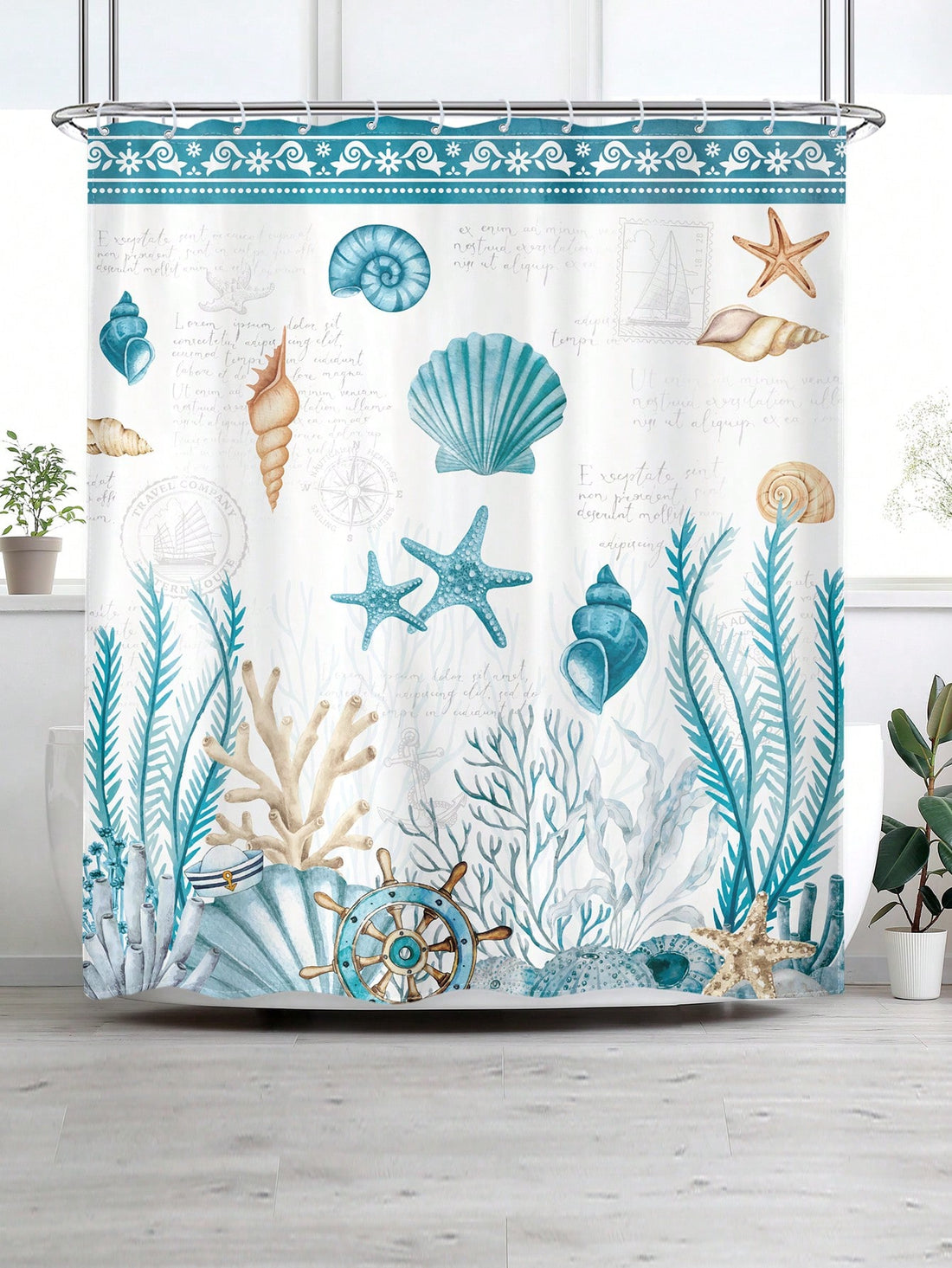 Add a touch of retro beach vibes to your bathroom with our Vintage Coastal Teal Bathroom Curtain. Featuring a charming nautical seashell and anchor design, this curtain will bring a touch of whimsy to your daily routine. Perfect for any coastal or vintage-inspired bathroom!