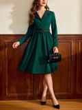 Step into autumn with playful charm wearing this Vintage College Style Plaid Dress. Its fitted silhouette and flared hem create a flattering shape, while the classic collar adds scholarly flair. The long sleeves keep you cozy as the crisp navy blue plaid brings timeless style to your cooler-season wardrobe. Perfect for turning heads on campus or around town this fall and winter!