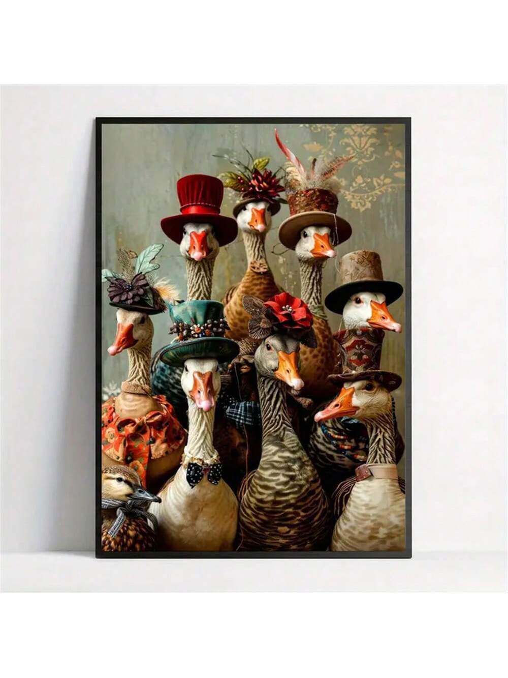 Experience timeless beauty with our Vintage Elegance canvas print. Inspired by Victorian style, this elegant goose print adds a touch of sophistication to any home decor. Admire the intricate details and bring a sense of nostalgia to your space. Elevate your decor with this classic piece.