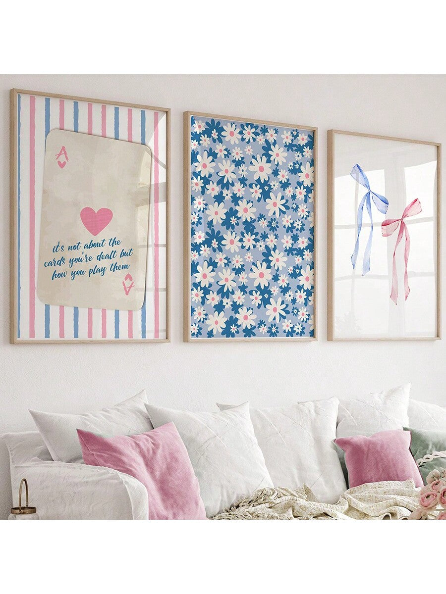 Add a touch of whimsy to your walls with our Vintage Floral Ace Card Canvas Art. This Y2K Aesthetic Wall Decor is perfect for girls' rooms, bringing a playful and unique twist to any space. Channel your inner cool kid with this fun and quirky piece!