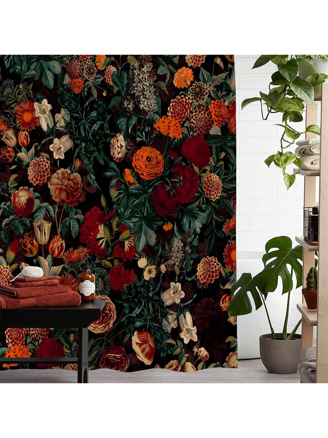 Transform your bathroom into a whimsical oasis with our Vintage Floral Bliss shower curtain! This elegant and waterproof curtain comes with hooks for easy installation. A perfect addition to any bathroom for a touch of vintage charm. (Shower curtain hooks included!)