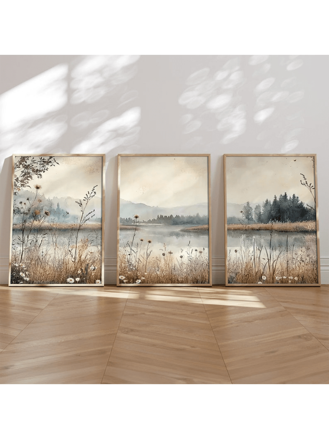 Bring a touch of timeless charm to your space with this 3-piece set of vintage forest scenery canvas prints. Each rustic artwork captures the serene beauty of the woods, perfect for creating a calm, inviting atmosphere. Whether you're relaxing or entertaining, these prints add a playful yet peaceful vibe to your home décor.