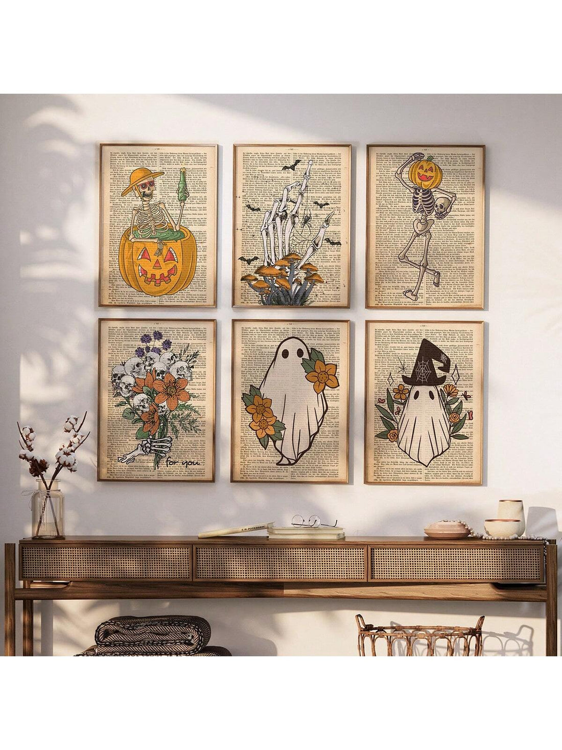 Enhance your home decor with our Vintage Halloween Poster Set. Featuring rustic fall art, this set is the perfect addition to any room. It also makes for an ideal gift for any occasion. Enjoy the spooky yet charming vibe these posters bring to your space.