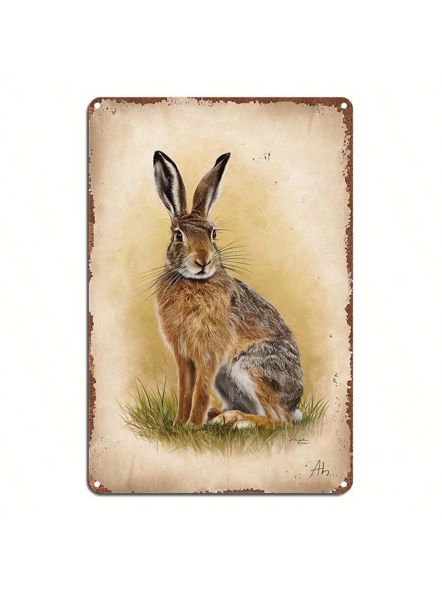 Add a playful touch to any room with our Vintage Hare Metal Wall Art. This high-definition decor will bring a smile to your face and is perfect for any space. No need to take yourself too seriously with this quirky and humorous piece.