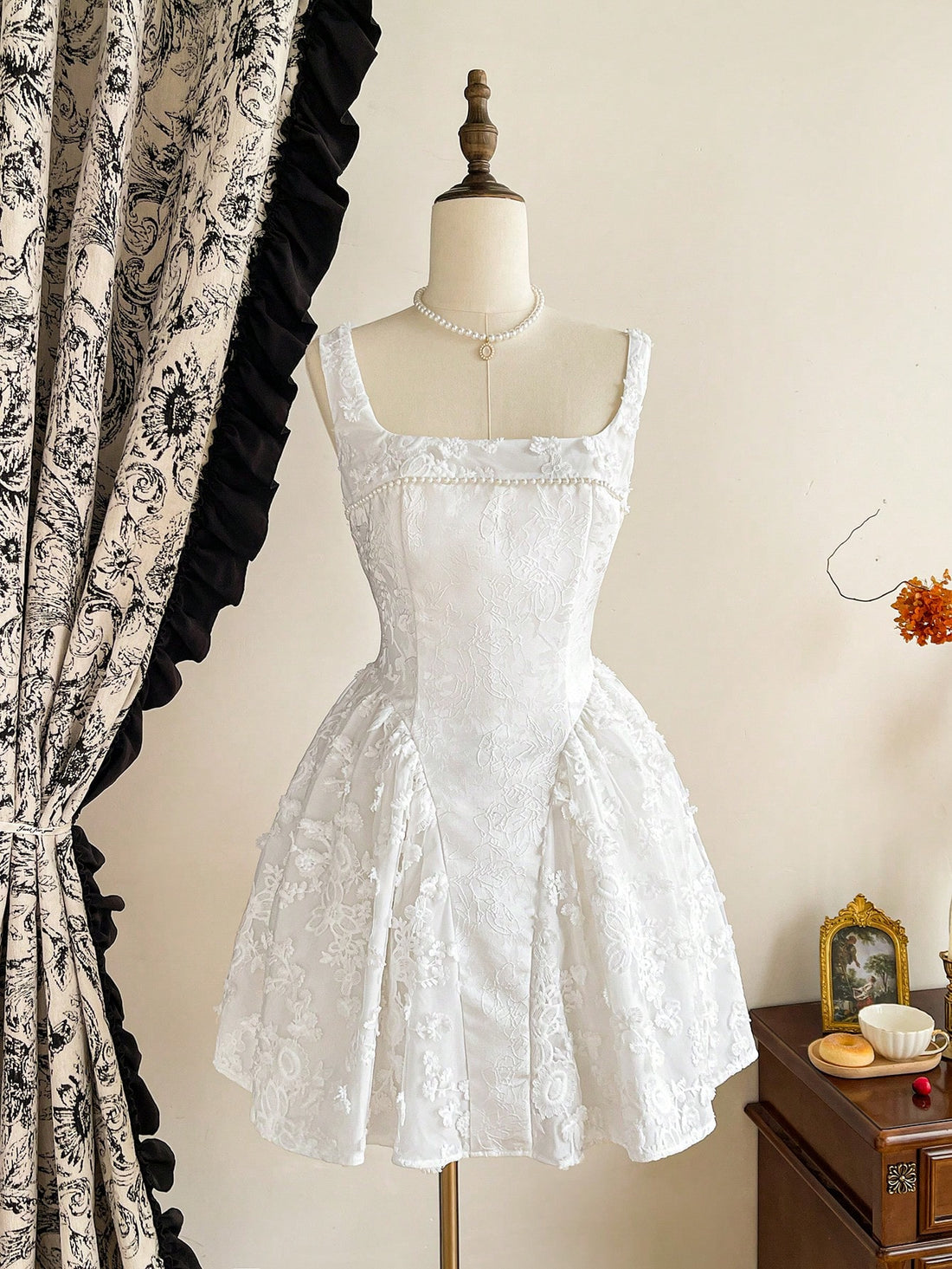 Step into summer with a touch of vintage charm! This Jacquard Mesh Dress dazzles with delicate embroidered floral pearls that add just the right sparkle for your sunny adventures. Light, airy, and effortlessly elegant, it’s perfect for garden parties, brunch dates, or any outing where you want to shine. Embrace playful sophistication with a dress that's as unique as you are!