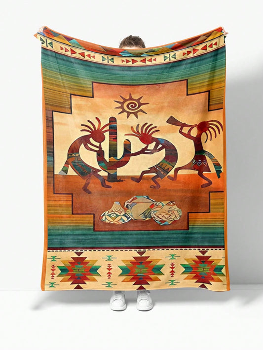 Vintage Kokopelli Flannel Throw Blanket is a versatile and cozy gift for any occasion. Made from high-quality flannel, this throw blanket is not only stylish but also warm and durable. Perfect for snuggling on a cold night or as a decorative piece for your home. Get yours today!