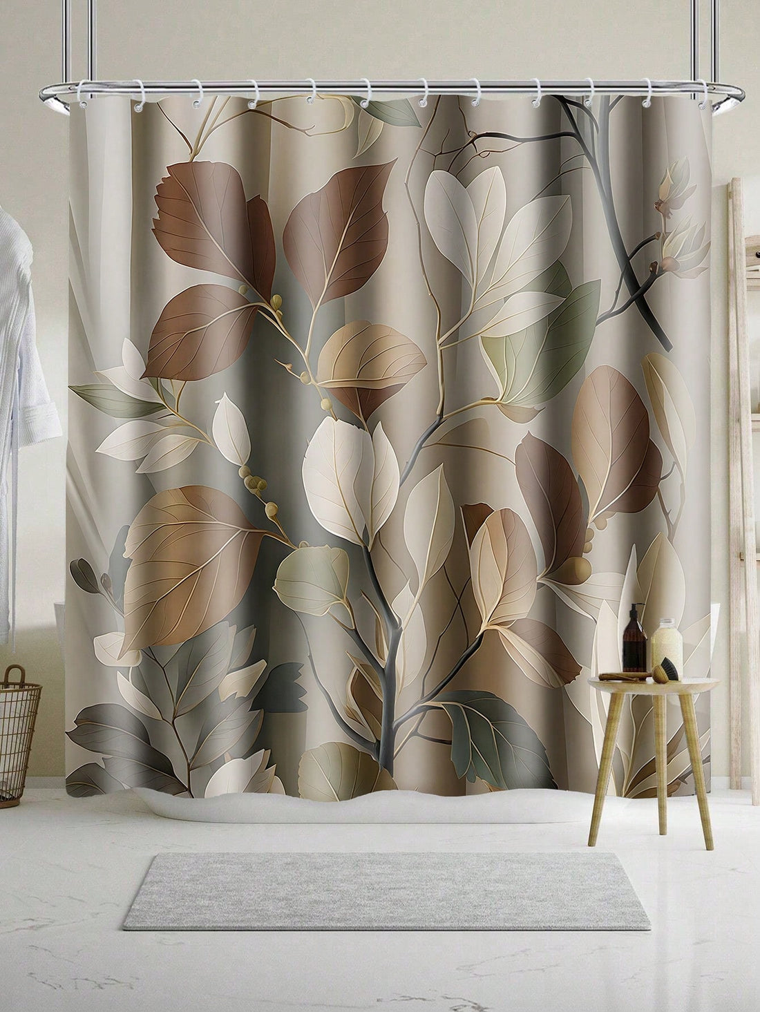 Bring a splash of autumn charm to your bathroom with this Vintage Leaf Pattern Waterproof Shower Curtain. Featuring a playful leaf design and 12 sturdy hooks, it’s easy to hang and adds a cozy, seasonal vibe. Made from machine-washable material, it keeps your space fresh and stylish all year round. Perfect for those who love a touch of fall flair in their home décor!