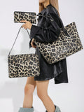 Upgrade your style with our Vintage Leopard Print 3-Piece Bag Set. Expertly crafted to provide stylish solutions for every occasion, this set includes three bags of varying sizes, perfect for any outing. Stand out from the crowd with the timeless leopard print design.