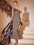Rule the fashion jungle in style with our Vintage Leopard Print Asymmetric Dress. The elegant ruched design makes it perfect for any season and special occasion. Show off your wild side with this quirky and unique dress. Roar with confidence and make a statement in this one-of-a-kind piece.
