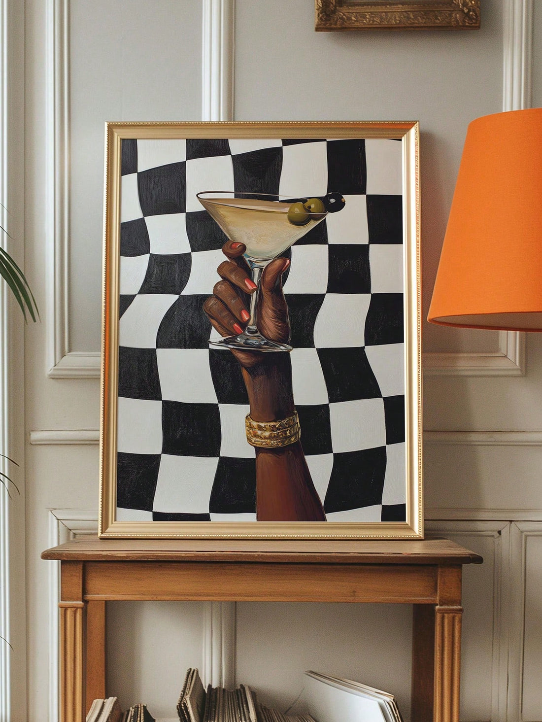 Add a splash of retro charm to your space with this Vintage Martini Bar Cart Canvas Wall Art. Framed and ready to hang, it’s perfect for bringing a fun, stylish vibe to any apartment or living room. Whether you’re entertaining guests or just dreaming of the perfect cocktail, this playful piece sets the mood with classic cool. Cheers to great decor and even better times!