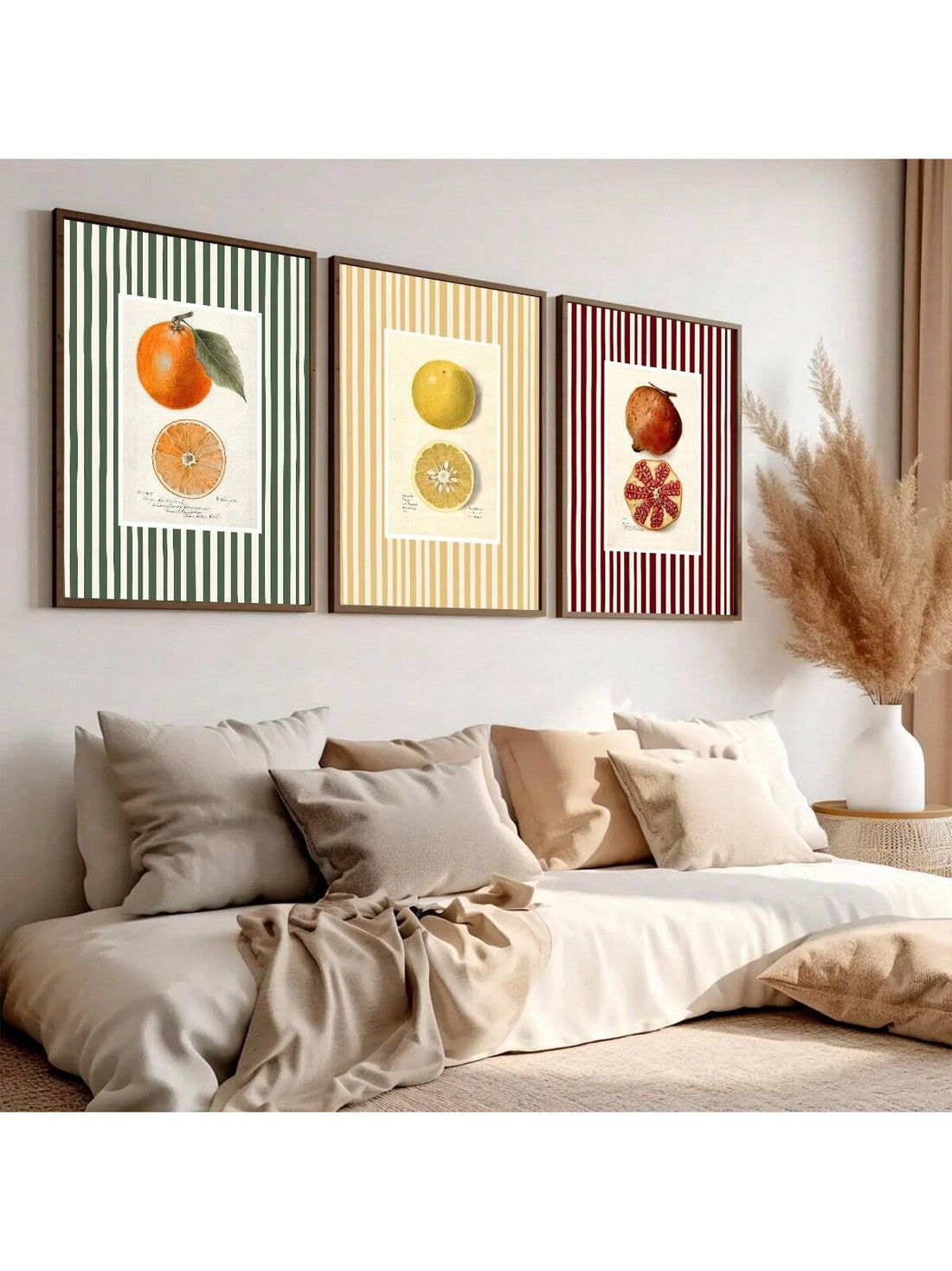 Add a splash of retro charm to your kitchen with this Vintage Minimalistic Fruit Art Print Set. Featuring clean lines and vibrant colors, these prints bring a playful yet stylish vibe to any modern space. Perfect for brightening up your walls and sparking joy during meal prep!
