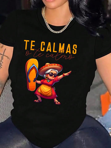 Unleash your mom's sense of humor with our Vintage Mom's Tee. This casual crew neck shirt features a funny letter print that will make you both laugh (and cringe) with delight. Perfect for casual outings or lounging at home. (Warning: may induce eye-rolls from children.)