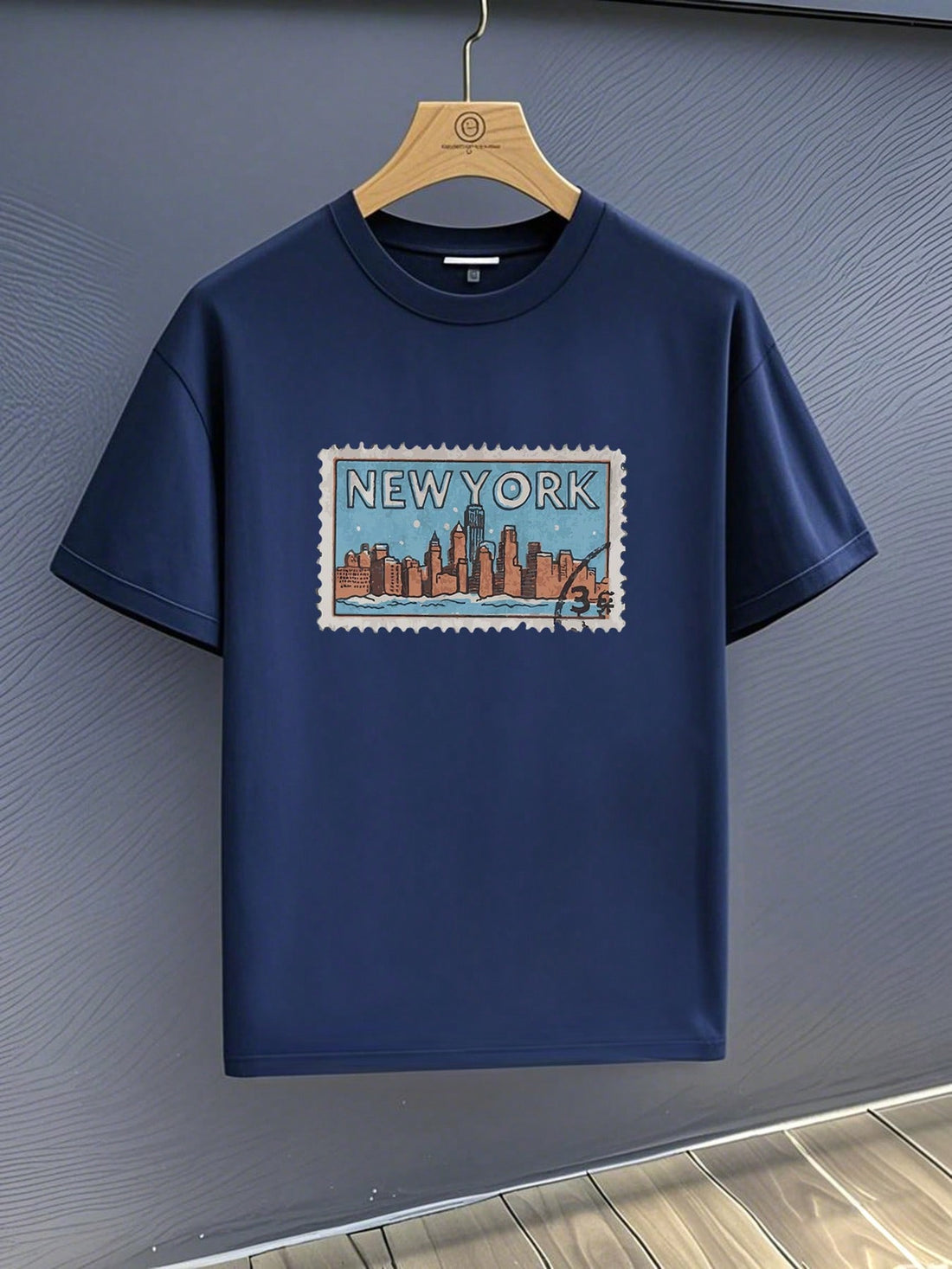 Get nostalgic with the Vintage New York Stamp Cotton Tee. This retro heavyweight t-shirt is perfect for summer fashion. Made with soft cotton, it will keep you cool and comfortable while showing off your love for the Big Apple. A must-have for any vintage lover!