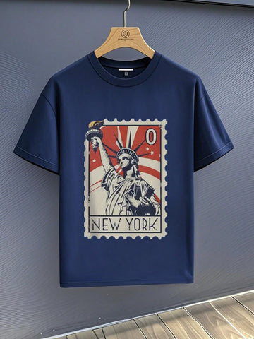 Show off your city pride with our Vintage New York Stamp Tee! Made with heavyweight cotton, this retro-inspired t-shirt is perfect for city lovers. Express your unique style and love for the Big Apple with our quirky design. Don't miss out on this must-have addition to your wardrobe!