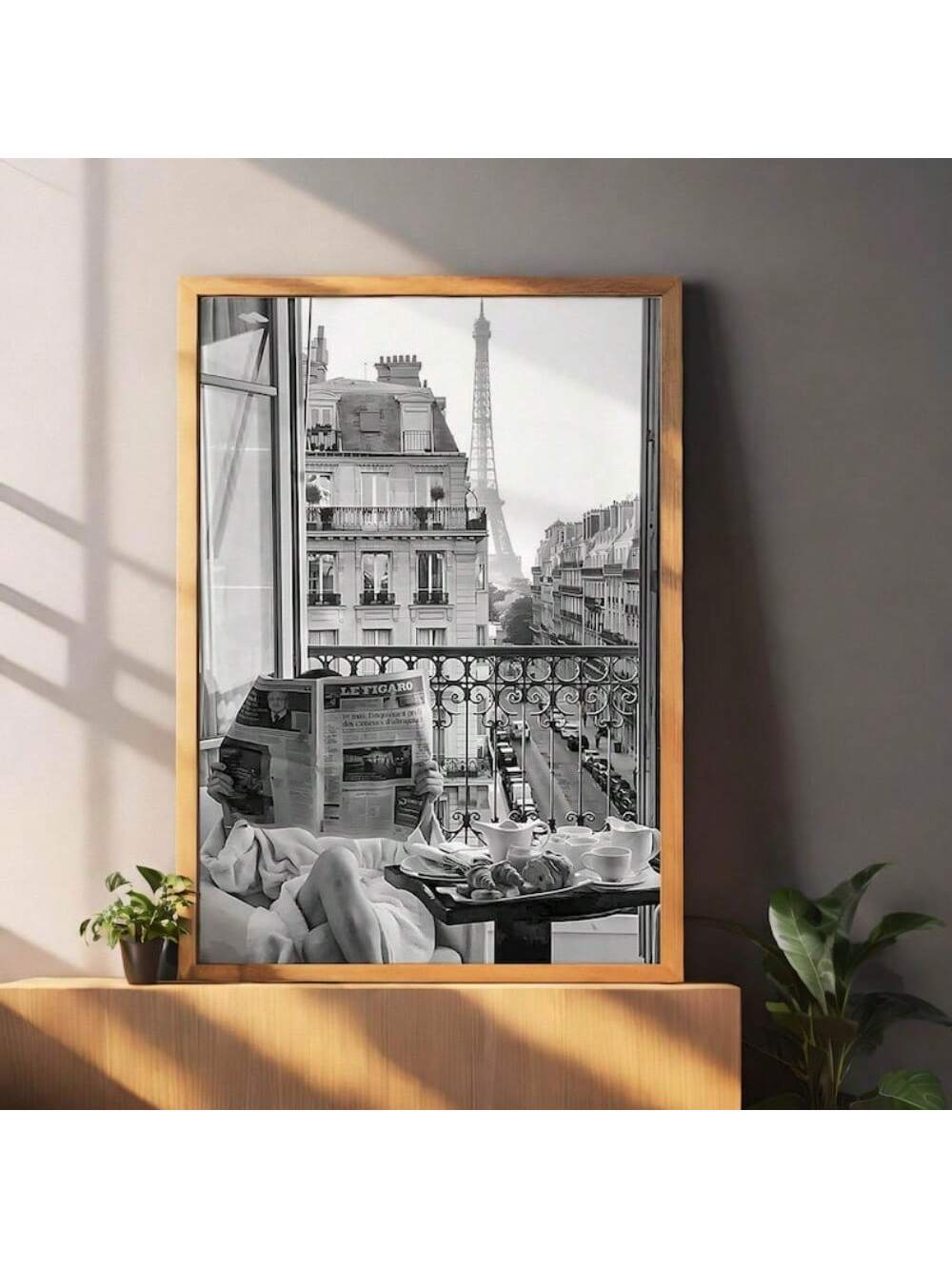 Add a touch of Parisian charm to your space with this playful canvas art print featuring a vintage woman engrossed in her newspaper. Perfect for brightening up your home or office, this stylish piece blends nostalgia with a chic vibe, sparking conversation and adding character wherever it hangs.