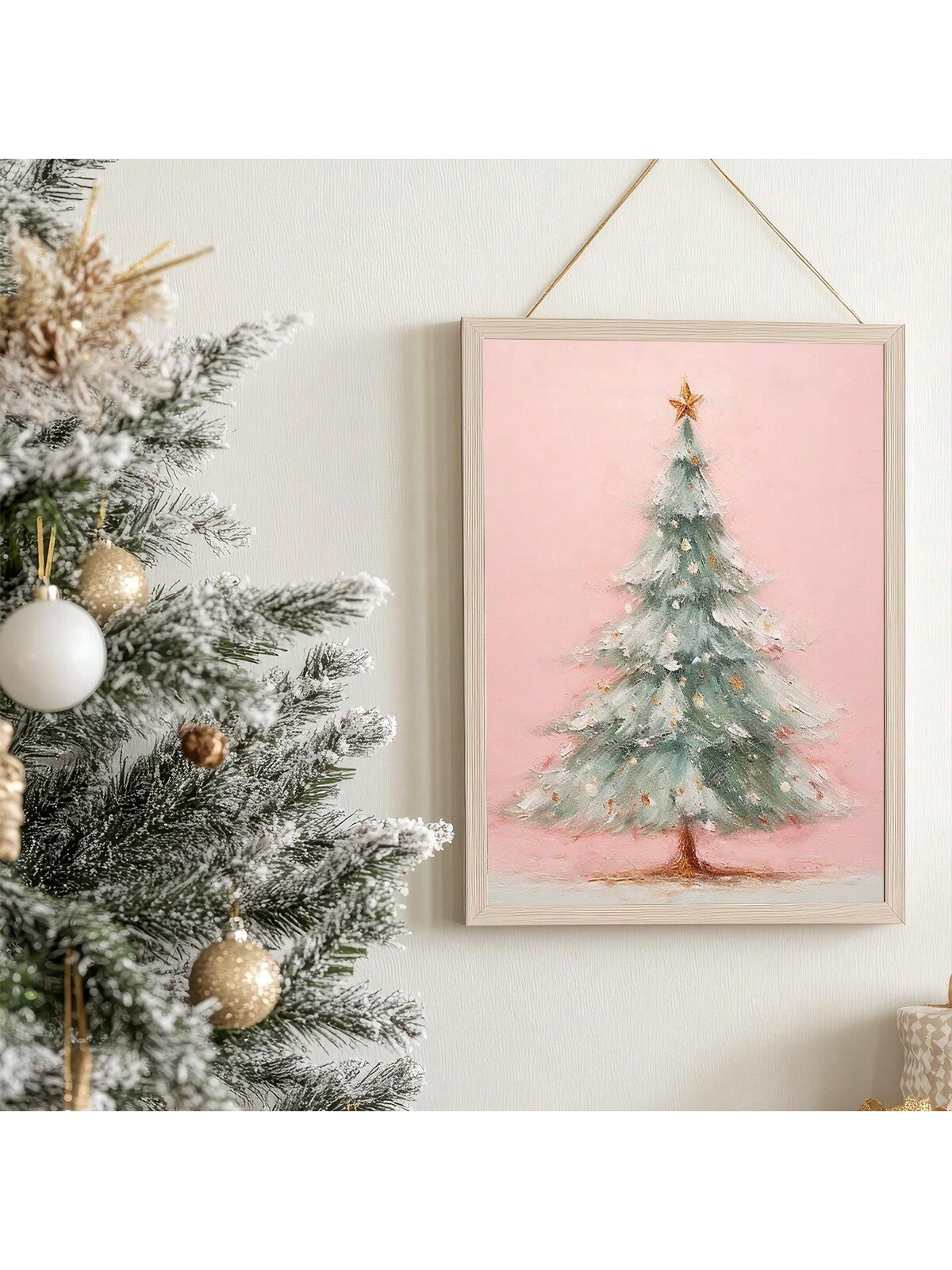 Add a touch of nostalgic charm to your holiday display with this delightful vintage pink Christmas tree frame. Perfect for shelf styling, mantelpiece arrangements, or as a standalone accent piece, this chic ornament brings retro elegance to any room. Its soft pink hue pairs beautifully with modern and traditional decor alike, making it an instant conversation starter during the festive season. Whether you're a vintage enthusiast or simply love a pop of color, this whimsical frame captures the magic of holid