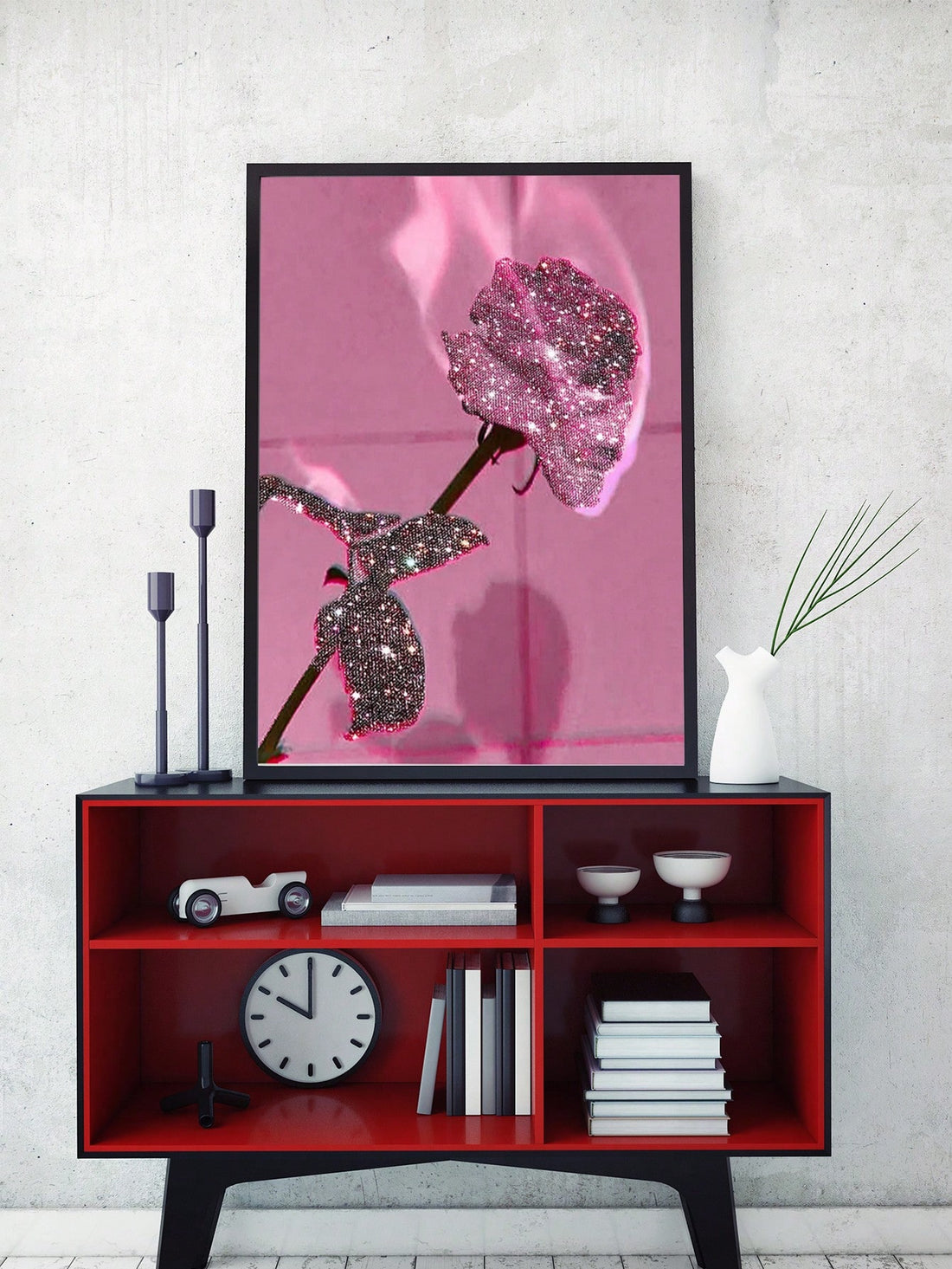 Elevate the aesthetic appeal of your bedroom or living space with our Vintage Pink Rose Flame Canvas Art. Made with high-quality materials, this wall décor features a stunning and timeless design that adds a touch of elegance to any room. Bring warmth and beauty to your home with this unique piece of art.