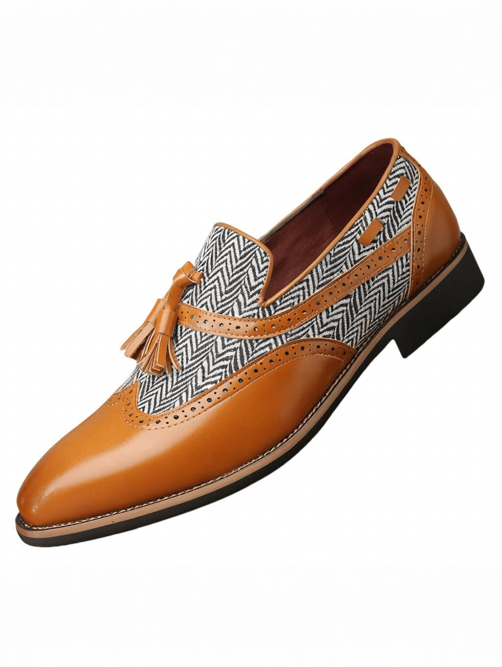 Step into style and comfort with our Vintage Plus Size Men's Color Block Tassel Loafers! These snazzy shoes aren't just eye-catching fashion statements—they're your feet's new best friends. With non-slip soles that keep you steady during office marathons and weekend adventures, these tasseled treasures offer both old-school charm and modern comfort. Who says you can't strut through meetings and strolls with equal pizzazz?