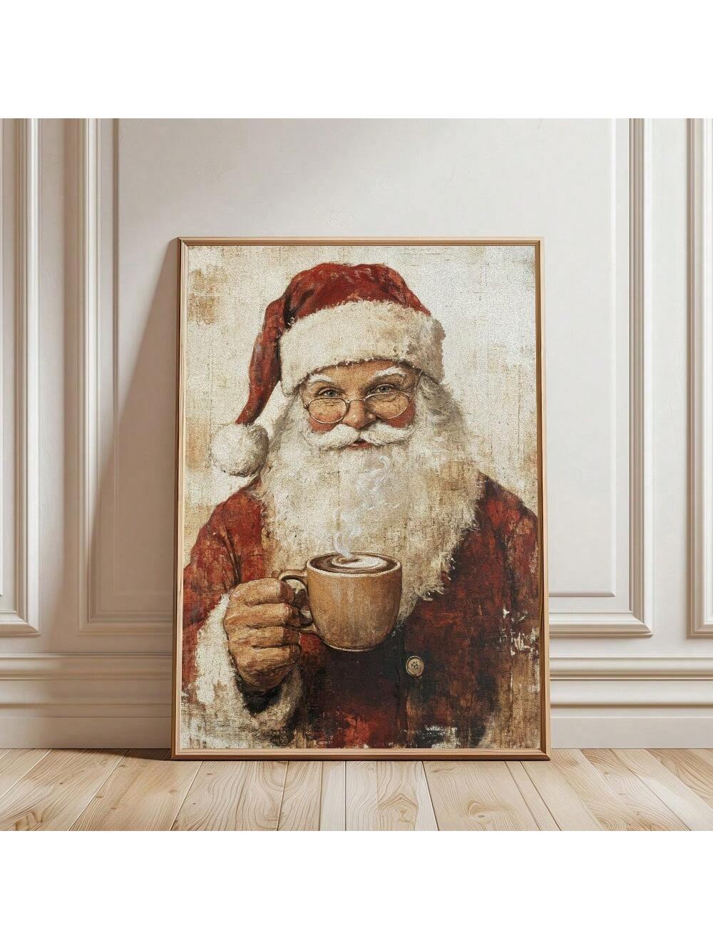Bring holiday cheer and caffeine vibes together with this charming vintage Santa Claus coffee poster! Perfect for adding rustic warmth to your kitchen, café, or cozy corner, this festive wall art blends nostalgic Christmas spirit with coffee-lover aesthetics. The weathered, retro design captures that beloved vintage feel while celebrating everyone's favorite seasonal beverage. Whether you're decorating for the holidays or keeping the Christmas magic alive year-round, this poster is sure to spark smiles and 