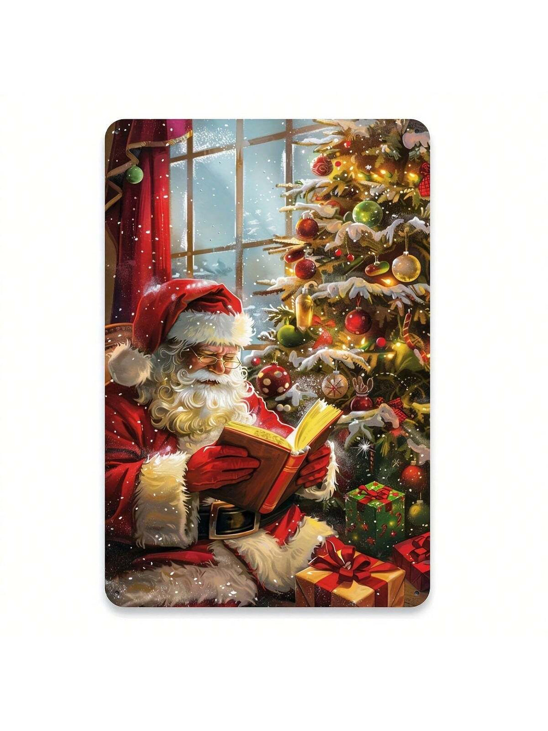 Bring jolly vibes to any space with this charming vintage Santa Claus metal tin sign! Perfect for spreading holiday cheer in your home, garden, cafe, or festive event, this nostalgic piece captures the magic of classic Christmas celebrations. The durable metal construction and retro design make it an eye-catching addition that works year-round for Santa enthusiasts. Whether you're decorating for the season or creating a cozy vintage aesthetic, this festive sign delivers instant holiday spirit and conversati