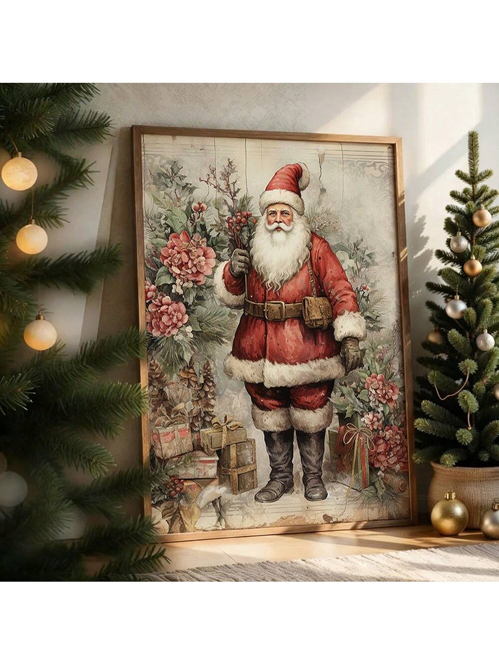 Bring festive cheer with this Vintage Santa Claus Painting, perfect for adding a cozy cottage vibe to your farmhouse decor. Santa’s classic charm warms up any room, infusing your space with holiday spirit and nostalgic magic. Ideal for brightening walls and sparking joyful memories all season long.