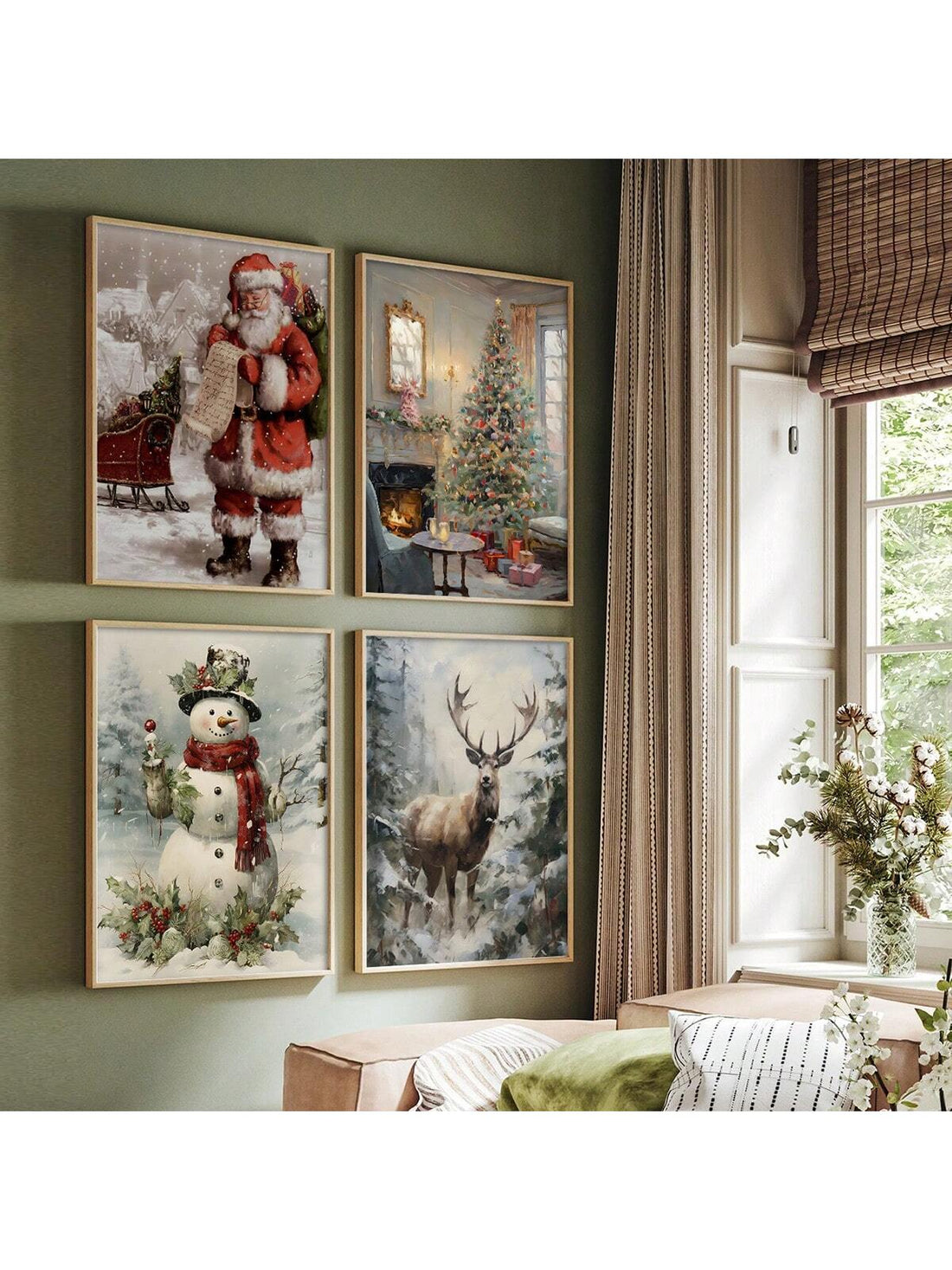 Bring holiday cheer to any room with this Vintage Santa Wall Art Print. Featuring textured canvas detail, this charming Santa adds a nostalgic touch to your hallway, bedroom, or living room. Perfect for spreading joyful vibes and festive warmth throughout your home this Christmas season.
