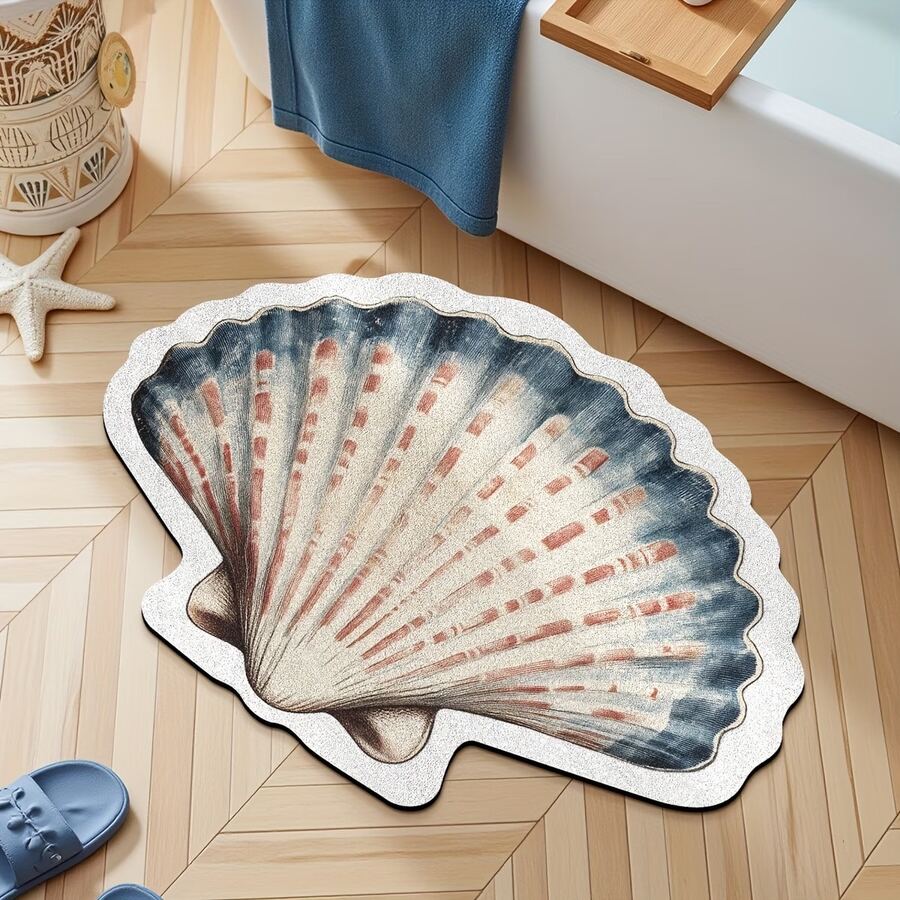 Bring timeless elegance to any room with this Vintage Shell Carpet. Crafted from 100% polyester, this rustic Mediterranean-inspired floor mat features charming cartoon patterns in rich multicolor tones that complement both traditional and eclectic décor styles. Perfect for bathrooms, bedrooms, or living spaces, this lightweight mat adds warmth and character without bulk. The durable polyester construction resists wear and fading, making it ideal for high-traffic areas.