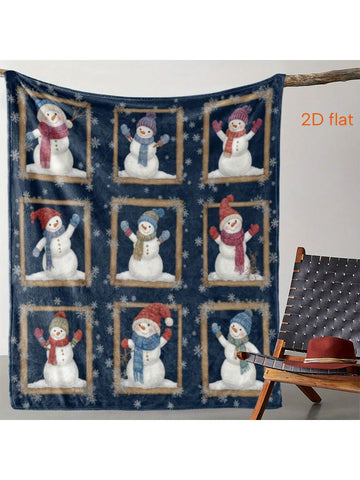 Wrap yourself in the charm of winter with this Vintage Snowman Snowflake Flannel Blanket. Its soft, warm fabric keeps you cozy all year round, whether at home, in the office, or on the go. Featuring a playful snowman and snowflake design, it adds a whimsical touch to any space while delivering all-season comfort and snug warmth. Perfect for moments when you want to relax and feel festive!