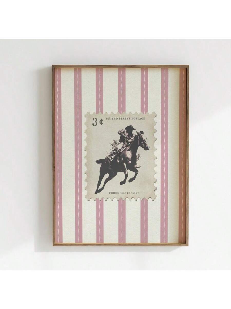 Bring the cowboy spirit into your home with this Vintage Striped Rodeo Wall Art. This playful canvas print captures the rugged charm of the west with bold stripes and a classic rodeo vibe, perfect for adding a touch of rustic fun to any room. Whether you’re a cowboy at heart or just love western décor, this art piece sparks adventure and warmth. Hang it up and let your walls do the talking!
