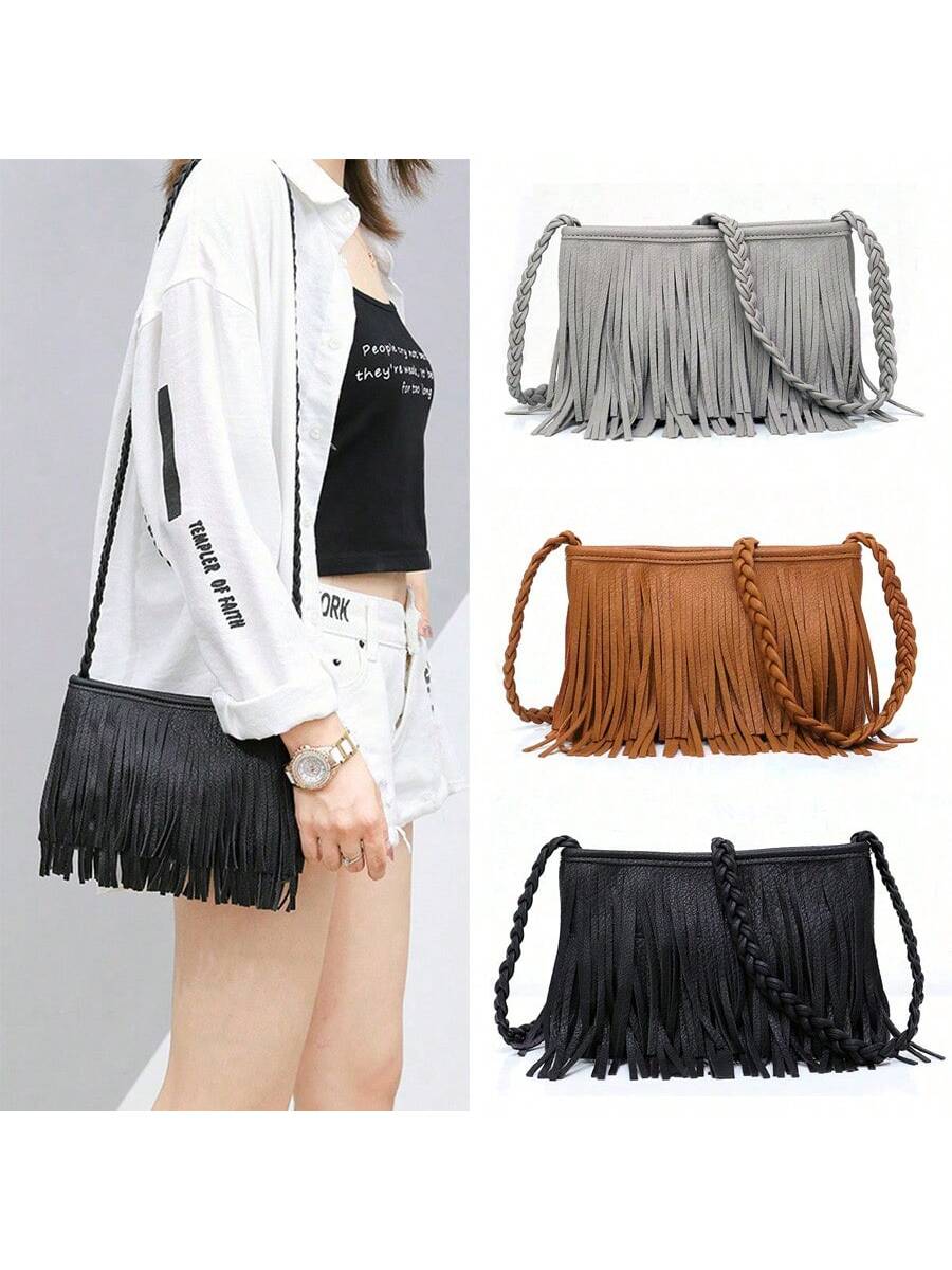 Expertly crafted with vintage charm, our Tassel Crossbody Bag is both stylish and practical. With its timeless design and convenient shoulder strap, this bag is perfect for everyday use. Don't sacrifice style for function – get the best of both worlds with our Tassel Crossbody Bag.