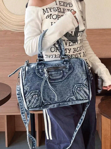 Add a splash of retro charm to your daily routine with this Vintage Washed Jeans Messenger Bag. Perfectly blending casual Y2K vibes with practical design, it’s your go-to companion for work, travel, or just hanging out. Lightweight yet roomy, it keeps your essentials close while turning heads with its cool, worn-in denim look. Ready to carry your day with style and a wink of nostalgia? This bag’s got you covered!