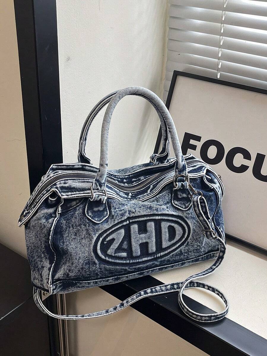 Grab your style and essentials in one with the Vintage Washed Jeans Messenger Bag! This Y2K-inspired shoulder tote brings a cool, casual vibe to your work, travel, or school days. Its washed denim look gives off laid-back charm while roomy compartments keep your belongings organized and within easy reach. Perfect for those who love a blend of retro flair and everyday practicality. Ready to tote your world in style?