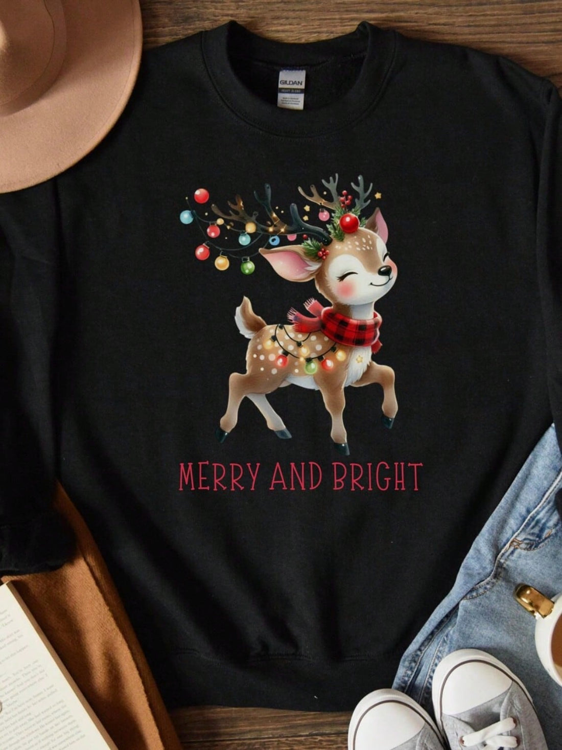 Embrace seasonal charm with the Vintage Watercolor Reindeer Christmas Sweatshirt, blending nostalgic cottagecore style with cozy comfort. Featuring a delicate watercolor reindeer design, this sweatshirt offers timeless holiday appeal perfect for festive gatherings or relaxed winter days. Crafted to provide warmth without sacrificing style, it effortlessly complements your holiday wardrobe with a subtle, artistic touch. Ideal for those who appreciate classic yet unique holiday apparel.