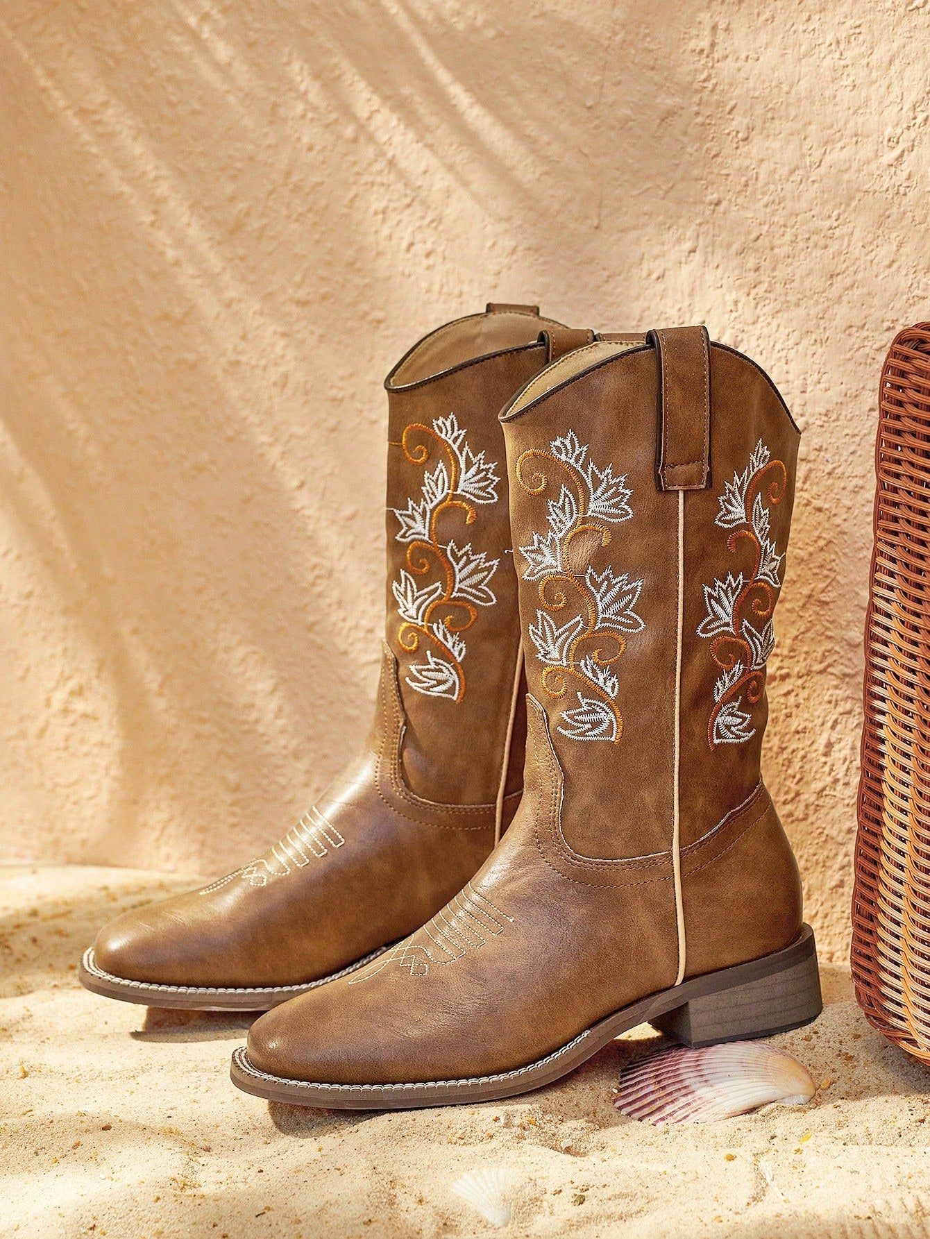 Add some timeless western charm to your wardrobe with these Vintage Western Embroidered Boots for Women. Made with chic and stylish embroidered details, these boots are sure to turn heads. Crafted with quality materials, they offer comfort and durability for any occasion. Elevate your footwear game today!