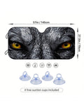 Stay cool and protected in your car with the Vivid Wolf Yellow Eye Car Windshield Sun Shade. Designed to block UV rays and keep your vehicle cool, this sun shade adds a touch of quirky style with its vivid yellow wolf eye design. Enjoy a cool and playful ride!