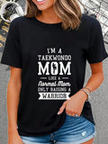 Unleash your inner warrior mom with this graphic tee! Featuring the phrase 