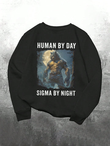 Unleash your inner Sigma with the Werewolf Meme Sweatshirt! Transform from human by day to Sigma by night, and embrace your unique, quirky personality. Made with high-quality materials, this sweatshirt is perfect for showing off your fun and playful side. Get ready to howl with laughter in this one-of-a-kind sweatshirt.