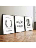 Add a touch of Western serenity to your space with these 3 black and white posters featuring Christian inspirational quotes. Perfect for any room, let these prints remind you to find peace and positivity in your daily life. Turn your walls into a source of inspiration with this charming set.