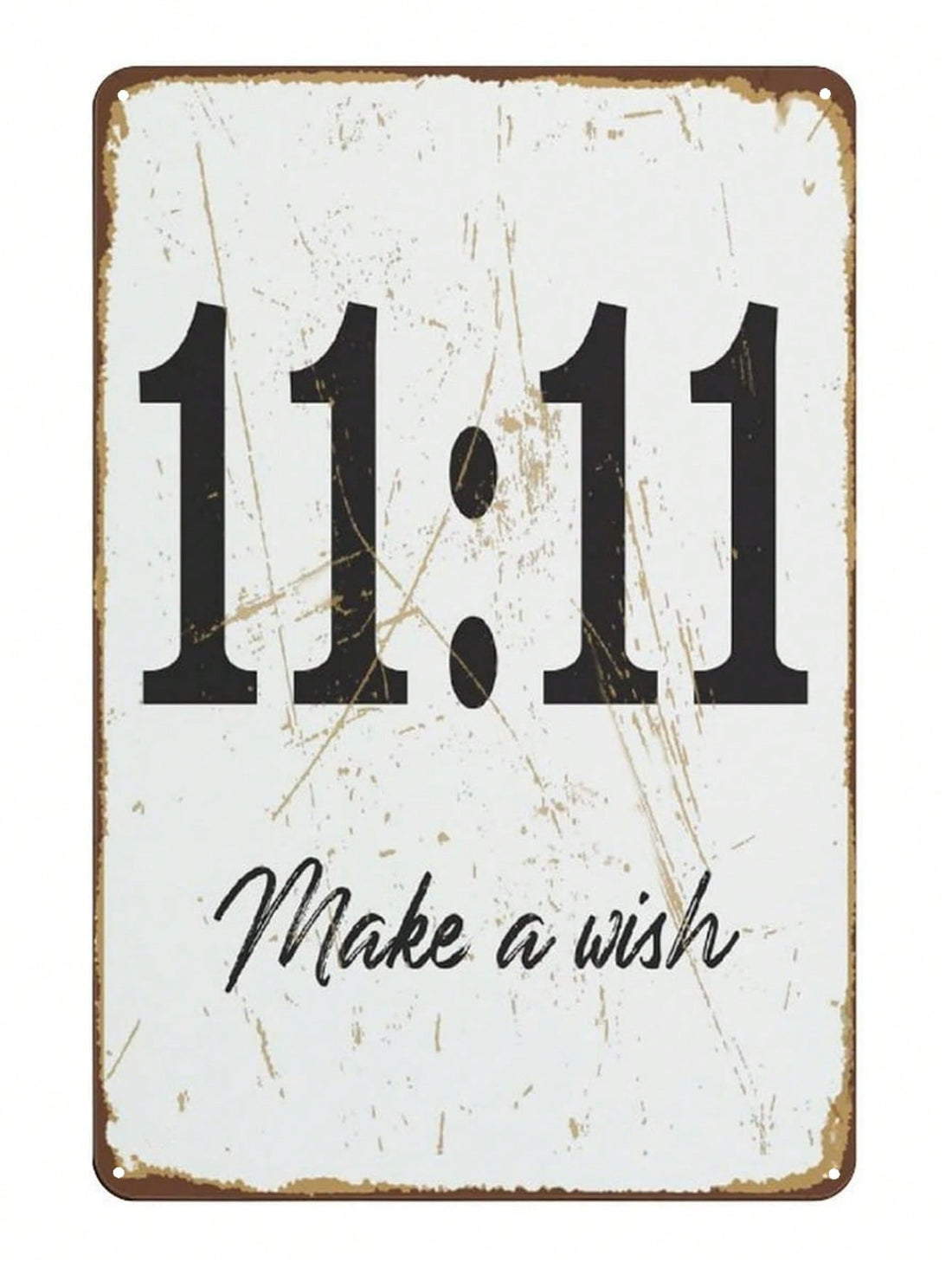 Add a touch of whimsy to your home decor with our Whimsical 11-11 Metal Tin Sign. Its vintage-style design adds charm to any room. Let your imagination run wild with this perfect addition to your home.