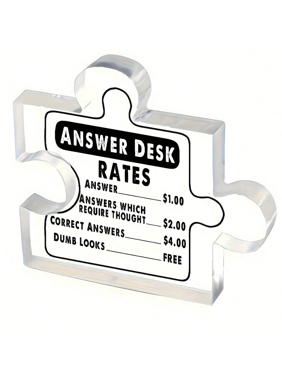 Add a touch of whimsy to your desk with this eye-catching acrylic decor! Perfect for sparking conversations at home or in the office, this unique piece is sure to stand out. Who said work can't be fun? (Only available for those not afraid to show their playful side.)