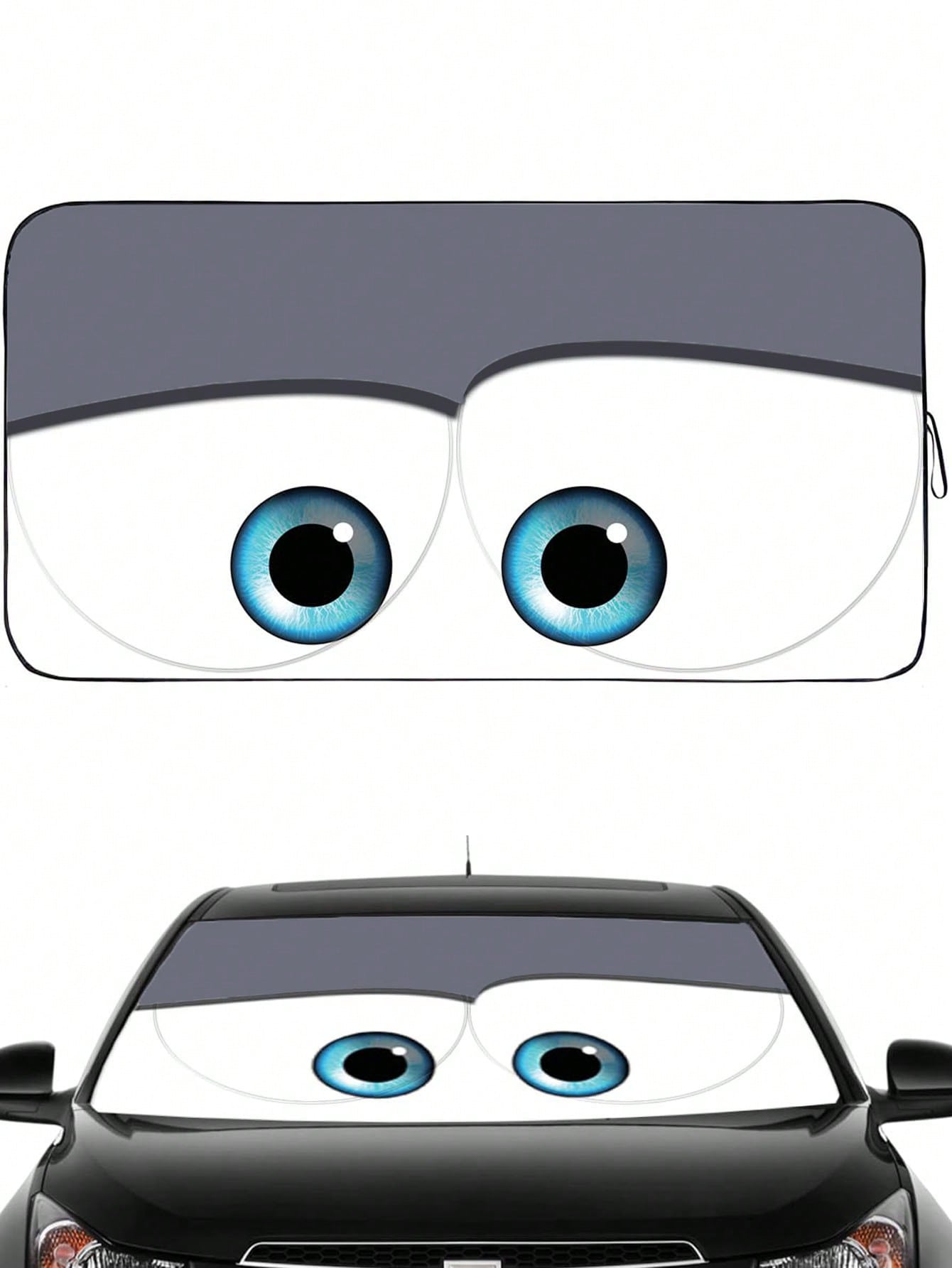 Bring some personality to your car with this Whimsical Big Eye Car Sun Visor Decoration! With a fun and playful design, this accessory is sure to turn heads and add a touch of humor to your daily commute. So go ahead, let your car show off its quirky side with this must-have automotive accessory!