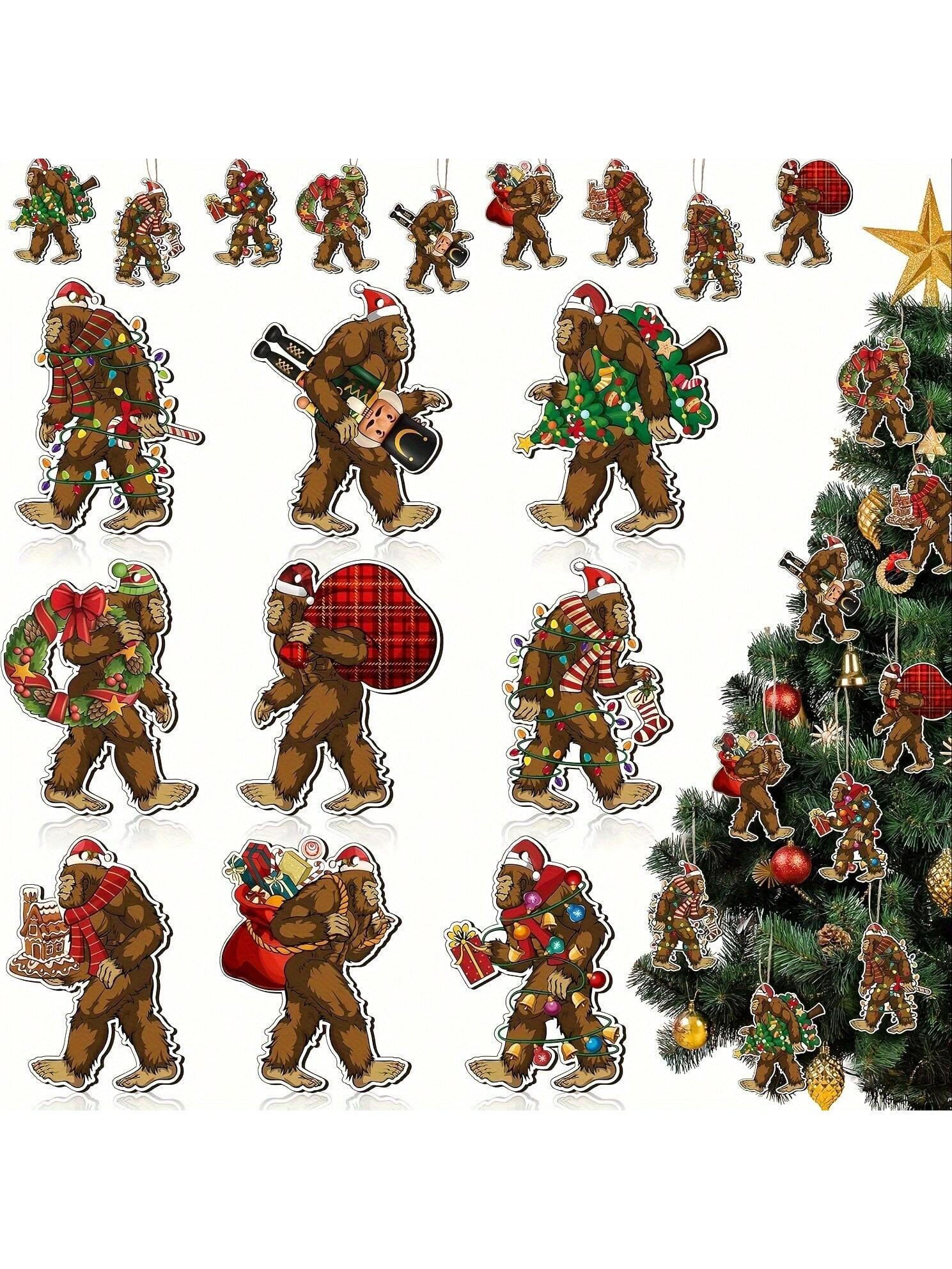 Enhance your holiday decorations with our Whimsical Bigfoot Christmas Tree Ornament Set. This 27-piece wooden set brings a unique touch to your tree, spreading fun holiday cheer. Crafted with quality materials, each ornament features intricate designs that will delight both children and adults alike.