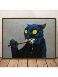 This Whimsical Black Cat Canvas Poster is the perfect addition to any cat lover's home. Featuring a playful black cat, this humorous wall art will bring a touch of whimsy to any room. Made with high-quality canvas, this poster is durable and long-lasting. A must-have for any cat enthusiast!