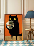 Add a splash of whimsy to your home decor with our Whimsical Black Cat & Fish Canvas Print! This playful and unique aesthetic poster features a charming black cat and fish design, adding a touch of humor to any room. Perfect for cat lovers and those looking for a conversation starter. Meow or never!