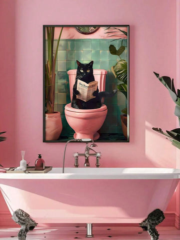 Bring a touch of feline charm to your walls with this delightful canvas poster featuring a whimsical black cat absorbed in reading the newspaper. Perfect for cat lovers and art enthusiasts alike, this playful piece adds personality and warmth to any room. The charming illustration captures a cozy, humorous moment that's sure to spark smiles and conversations. Ideal for living rooms, bedrooms, offices, or anywhere you want to inject some quirky character into your decor. A must-have for anyone who appreciate